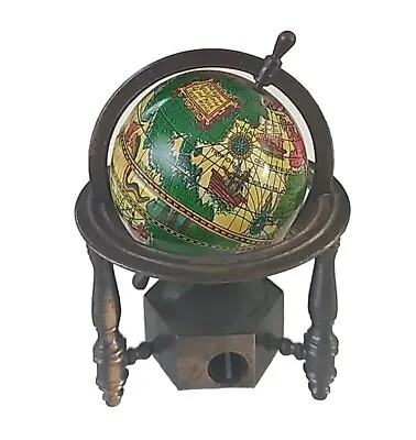 Vintage Metal World  Globe Pencil Sharpener Deco • $10.99