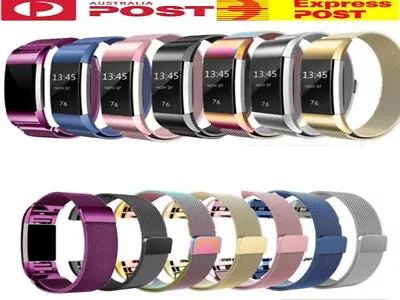 $9.42 • Buy FOR Fitbit Charge 2 Band Metal Stainless Steel Milanese Loop Strap Charge2 AU