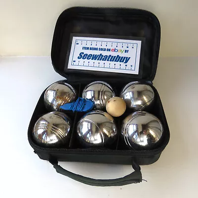 £17.99 • Buy Boules Vintage Steel French Petanque Set Of 6 In Carry Case And Extras