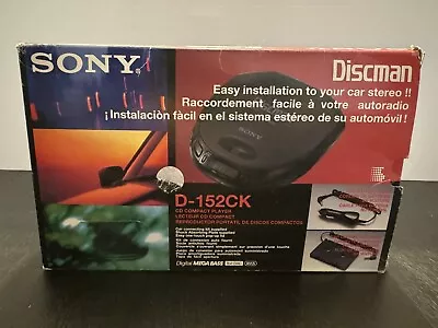 Vintage Sony Discman D-152CK CD Compact Player + Car Connecting Kit Boxed New • $99.95