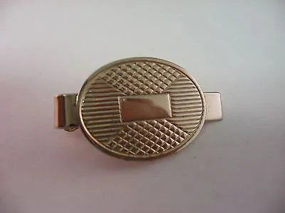 Vintage Mens Tie Bar Jewelry: Large Oval Textured Design • $8.99