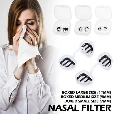 1 Pair Nose Invisible Nasal Filter Anti Air Pollution Fil· Allergy Dust U6W4 • £2.72