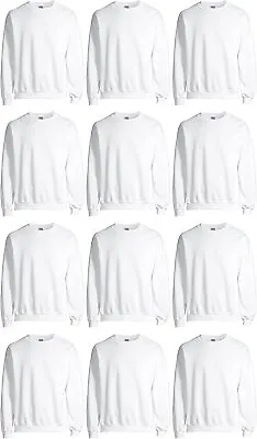 BILLIONHATS Mens Cotton Crewneck Sweatshirts Men Layer Shirt Wholesale In Bulk • $127.92