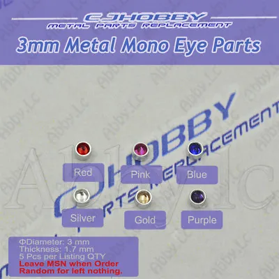 For RG Zaku II MG Sinanju OVA Sazabi Ka Model 5PCs CJ Metal Mono Eyes Parts Φ3mm • $4.49