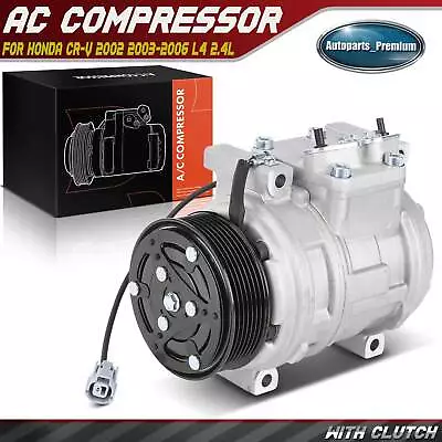 AC Compressor With Clutch For Honda CR-V 2002 2003 2004-2006 L4 2.4L 38810PNB006 • $114