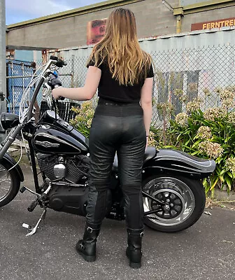 £88.98 • Buy AUSTRALIAN Bikers Gear Ladies Motorcycle Sports / Touring Leather Trouser CE Arm