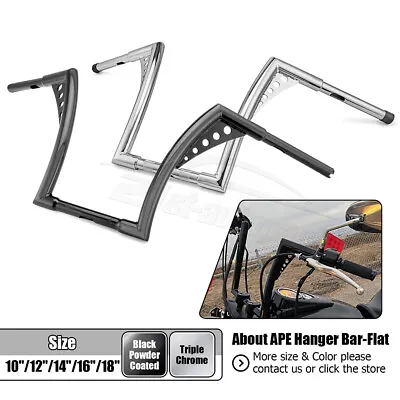 10  12  14  16  Rise Ape Hangers Handlebars For Harley Softail Dyna Sportster XL • $129.19