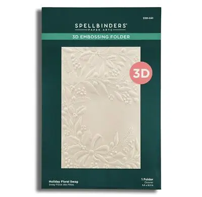 £13.99 • Buy Spellbinders 3d Embossing Folder- Holiday Floral Swag