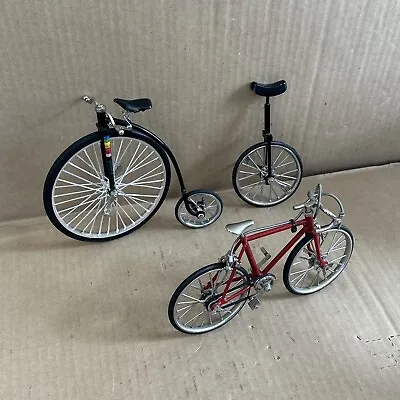 LOT MyTek Miniature Old Penny Farthing Diecast 1/10 Speed Bicycle Unicycle READ • $67.50