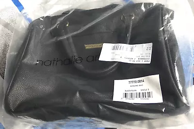 NATHALIE ANDERSEN Black Bowling Bag With Shoulder Strap New & Sealed - Handbag • £12.94