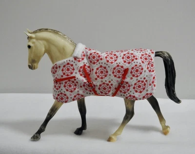 £12.50 • Buy Handmade Red & White Rug Blanket 1:12 Classic Breyer Toy Horse NOT Included