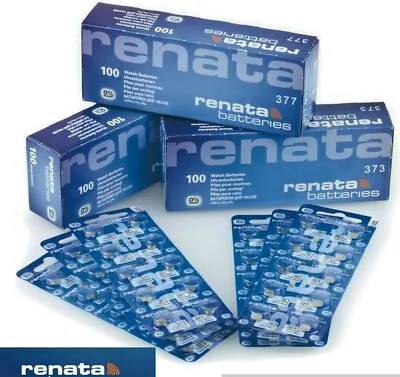 Renata Watch Batteries 321 364 370 371 373 377 379 390 394 395 399 Silver Oxide • £1.99