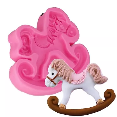 Pony Horse Silicone Mould Baby Birthday Cake Decoration Candy Chocolate Mold 1pc • £13.94