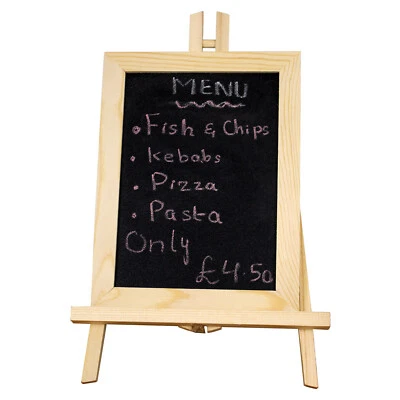 £8.95 • Buy Vintage Chalkboard With Stand Blackboard & Memo Board Menu Display Board Wooden