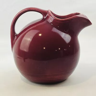 Vintage Fiesta Harlequin Pottery Original Maroon Service Water Pitcher Ball Jug • $37.49