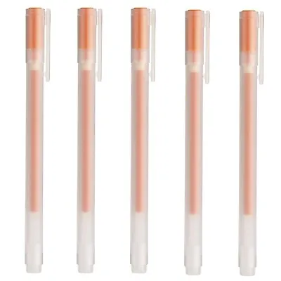 Made In JAPAN MUJI Gel Ink Ballpoint Pen Orange 0.5mm X 5 • $6.63