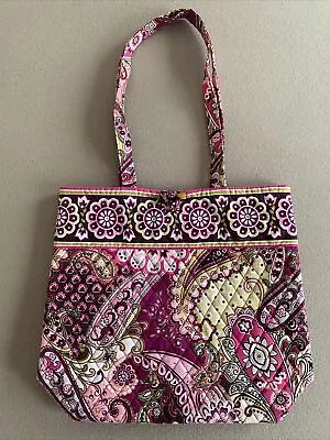 NEW NWOT Vera Bradley Shoulder Tote Bag Very Berry Paisley Retired Purse Pink • $39.99