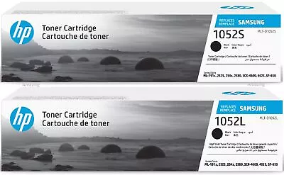 Original Samsung SU758A SU759A Black Toner Cartridges MLT-D1052S MLT-D1052L • £94.19