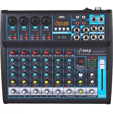 8-Channel Bluetooth Studio Mixer -Pyle PMXU83BT • $70