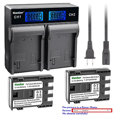 Kastar Battery LCD Rapid Charger For Canon NB-2L 2LH Canon VIXIA HV30 VIXIA HV40 • $27.99