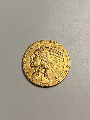 1909-d Indian Head Half Eagle Five Dollar Gold Coin • $695