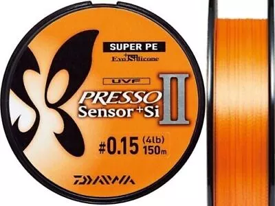 Daiwa Fishing PE Line UVF PRESSO SENSOR+Si II 150m #0.3-5 Lb Orange 1 • $102.64