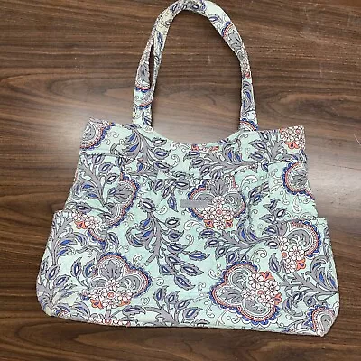 Vera Bradley  Mandy  Tote Hand/Shoulder Bag Purse Fan Flowers Pattern • $24