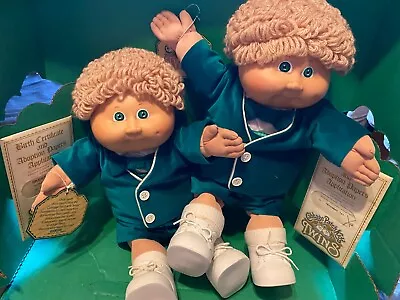 Limited Edition Cabbage Patch Kids Boy Twins Light Hair Green Eyes 1985 • $98