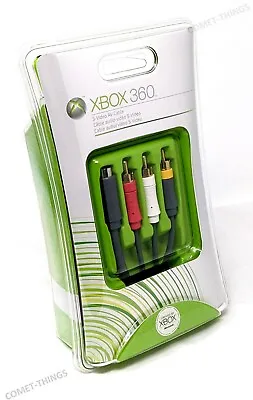 Official Microsoft Xbox 360 S-VIdeo AV Cable For Original Xbox 360 Game Console • $13.99