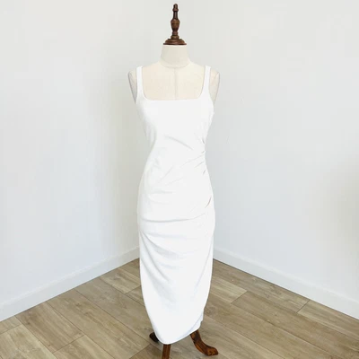 $79.95 • Buy Bec & Bridge Womens Midi Pencil Bodycon Dress White Cocktail Party Event Size 10