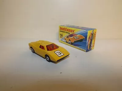 Matchbox S/f No.27-b Lamborghini Countach Yellow Body Red Windows Mib • $9.95