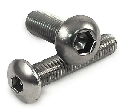 £4.09 • Buy M8 M10 M12 M16 Button Head Screws Allen Socket Bolts Domed Hex Stainless Steel