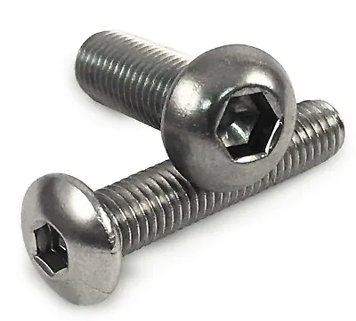 M8 M10 M12 M16 Button Head Screws Allen Socket Bolts Domed Hex Stainless Steel • £121.33