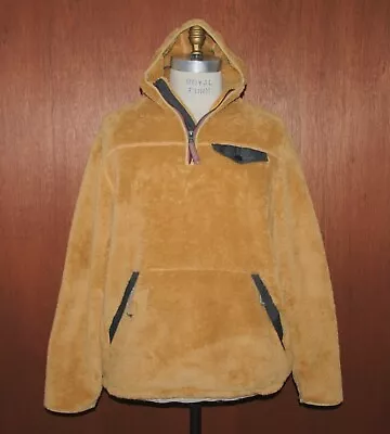 True Grit Hooded Deep Pile Fleece Faux Fur Hoodie Jacket Large Frosty Sherpa • $49.95