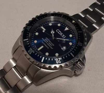 Cdxxi Abyss Blue 2000m/6600ft Swiss Automatic Diver Made In Italy Helium Valve • $429