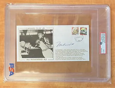 1990 First Day Cover Cassius Clay AKA Muhammed Ali Signed Auto Envelope PSA 9 • $1199.99