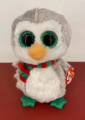 TY 2017 ☆ BEANIE BOOS ☆ Christmas / Xmas Penguin - CHILLY - Soft Toy Plush • $16