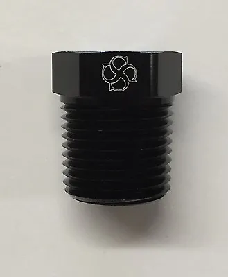 X826 1/4 NPT End Plug / Fitting Aluminum BLACK • $5.91