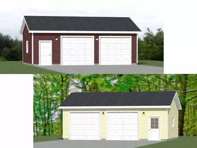 30x20 2-Car Garage -- 600 Sq Ft -- PDF Floor Plan -- Model 2 And 2D • $19.99