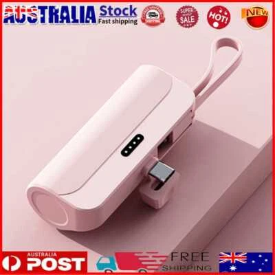$14.95 • Buy Mobile Power Bank Portable Charger Phone Charging For Home Travel (Pink Type-C)
