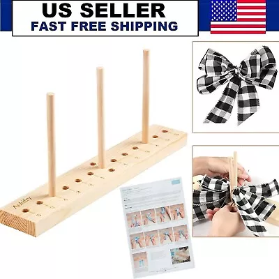 Wooden Bow Maker Tool Strong Practicality Bowmaker For Ribbon Wreath DIY Crafts • $15.50