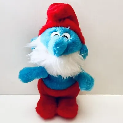 Vintage 1981 ~ Papa Smurf Plush ~ Wallace Berrie & Co. Peyo Mini Stuffed Animal • $7