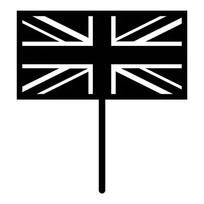 Cake Topper Pick Make A Wish Black Acrylic Union Jack Cupcake Party Decoration • £8.31