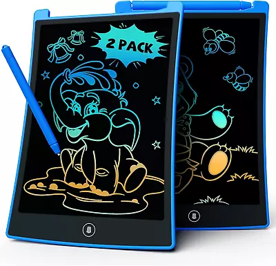 TEKFUN 2 Pack LCD Writing Tablet 8.5inch Colorful Drawing Tablet For Kids With • £10.70