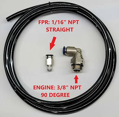 $38.75 • Buy Aeromotive Fuel Pressure Regulator Air Fitting Push Lock Line Kit  Boost Vacuum 