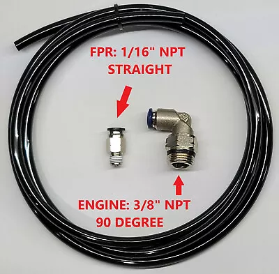 $38.75 • Buy Aeromotive Fuel Pressure Regulator Air Fitting Push Lock Line Kit  Boost Vacuum 