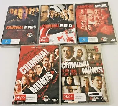 Criminal Minds. DVD TV Series. The Complete Seasons 1-5.  Bundle. Crime Murder • $33.99