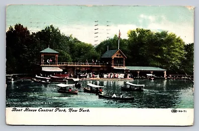 Postcard New York City Central Park Boat House 1909 F244 • $5.96