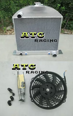 Aluminum Radiator+Fan For Ford Model A Chopped W/Chevy Engine 1928-1931 1929 • $266