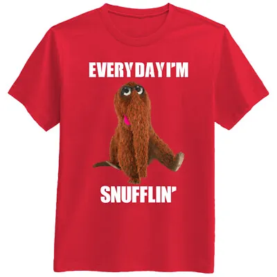 Snuffleupagus Monster Every Day I'm Snufflin’ Funny Christmas T Shirt Gift New • $19.98